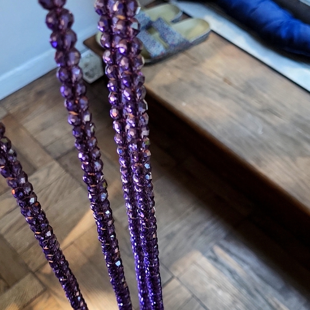Strand of facet amethyst necklace